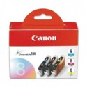 Zestaw trzech tuszy  Canon CLI8  do iP-4200/4300/5200, MP-500/600/800 | CMY